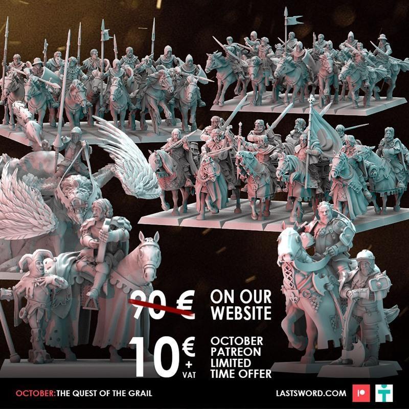 Last Sword迷你模型—圣杯传说10月版3D打印模型|Last Sword Miniatures – Quest of the Grail Octubre 2023 – 3D Print Model STL