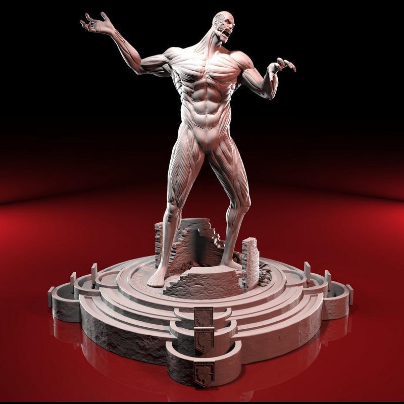 《进击的巨人》3D打印模型|Colossal Titan – Shingeki no Kyojin – 3D Print Model