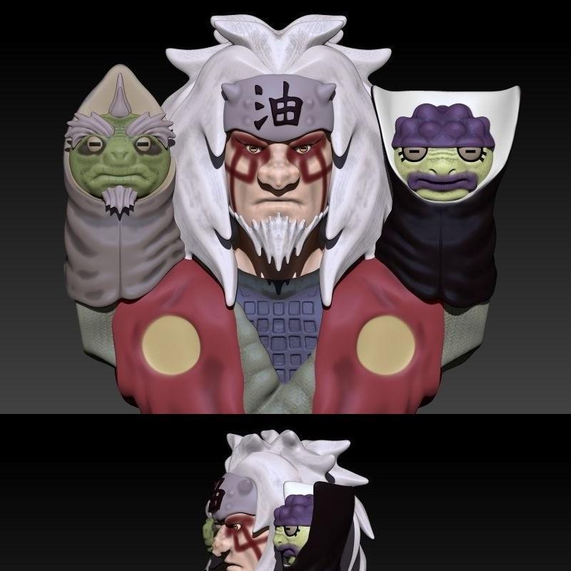 杰拉亚 3D打印模型 Naruto|Jiraya Bust Naruto – 3D Print Model
