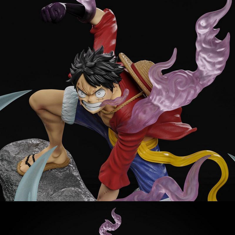《海贼王3D打印模型：路飞》|Luffy Diorama – One Piece – 3D Print Model