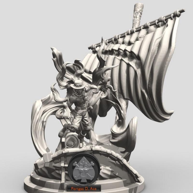 《海贼王》草帽一伙·波特卡斯·D·艾斯 3D打印模型|Portgas D. Ace – One Piece – 3D Print Model