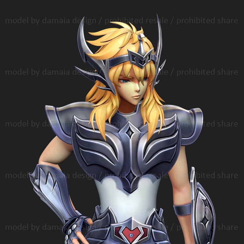 圣斗士星矢 - 赫尔哈·天秤座 - 3D打印模型|Saint Seiya – Hyoga Cygnus – 3D Print Model