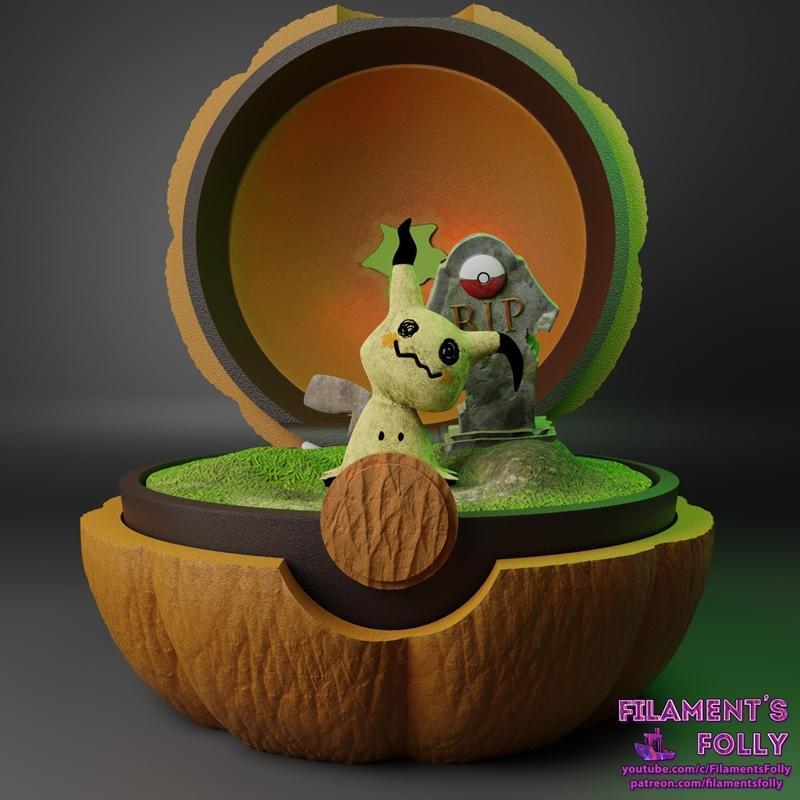 米咪酷 3D打印模型 STL|Mimikyu Disc – 3D Print Model STL