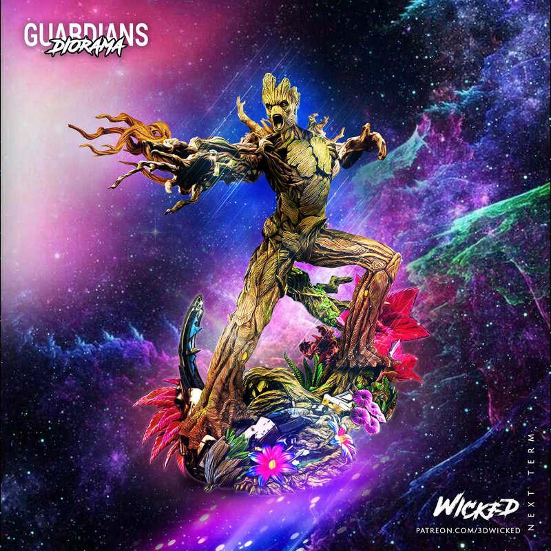 Wicked Groot 3D打印模型|Wicked – Groot Statue – 3D Print Mode