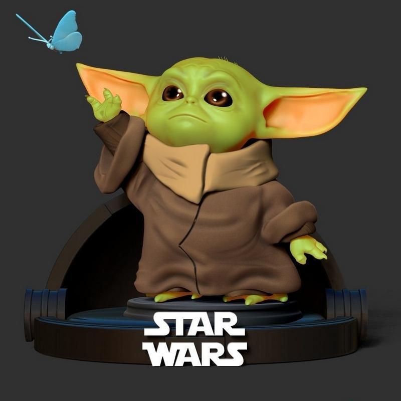 宝宝尤达 - 星战 - 3D打印模型|Baby Yoda – Star Wars – 3D Print Model