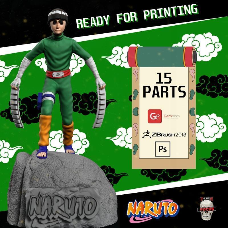 罗小虎 - 3D打印模型 - 佐助|Rock Lee – 3D Print Model STL