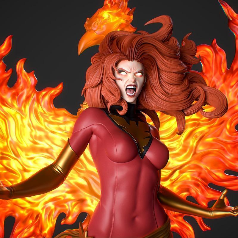 Ca 3d Studios - 薇薇安·格雷 - 3D打印模型|Ca 3d Studios – Jean Grey Phoenix – 3D Print Model STL