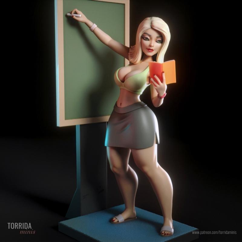 Torrida Minis - 学校教师玛丽 3D打印模型|Torrida Minis – Mari The School Teacher – 3D Print Model STL