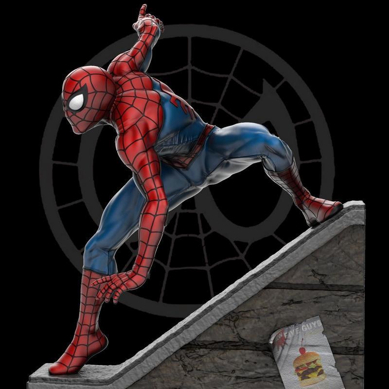 蜘蛛侠3D打印模型|Spider-Man Statue – 3D Print Model