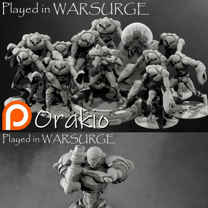 梅托里德模型包 – 3D打印可玩角色模型|Metroid Bundle – 3D Print Model