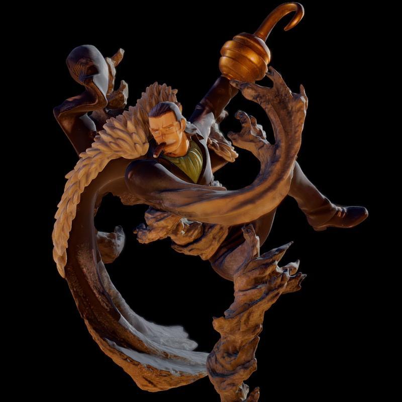 《海贼王·哥尔·D·罗杰》3D打印模型|One Piece Crocodile – 3D Print Model