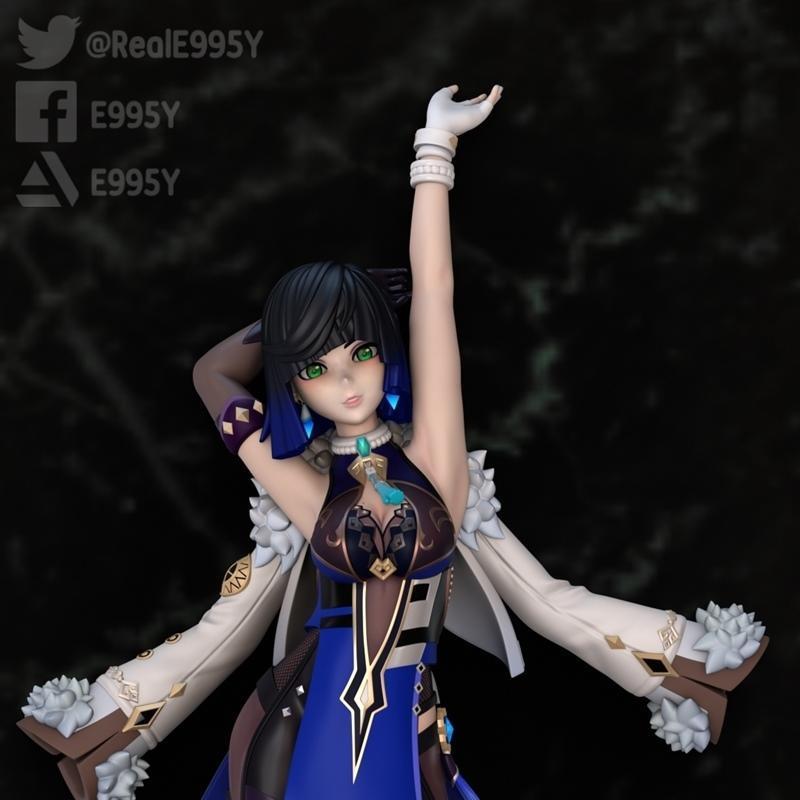 原神-耶兰-3D打印模型|Genshin Impact – Yelan Figure – 3D Print Model STL