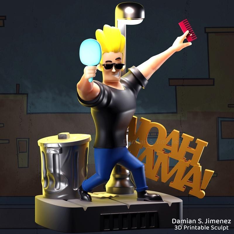 约翰尼·布拉沃 3D打印模型|Jhonny Bravo by Damian S.Jimenez – 3D Print Model STL