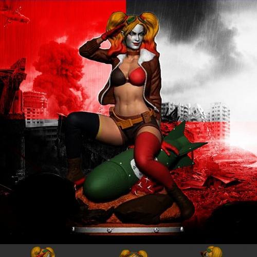 哈莉·奎因爆破模型——3D打印角色雕塑|Harley Quinn Bombshell – 3D Print Model