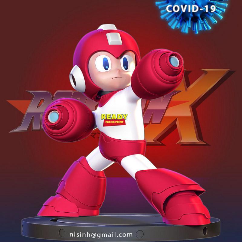 《洛克人对新冠：3D打印模型》|Megaman vs Сovid 19 – 3D Print Model
