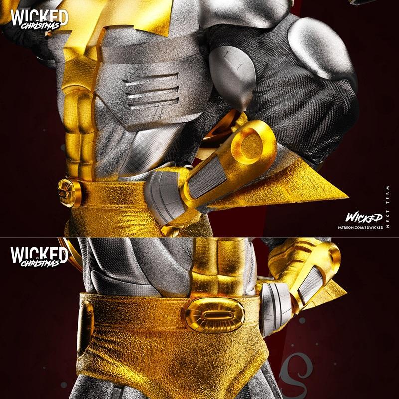 Wicked酷炫战士3D打印模型|Wicked – Trubo Man Sculpture – 3D Print Model STL