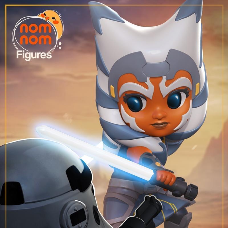 星战小甜心：阿索卡·塔诺3D打印模型|Nomnom Figures – Chibi Ahsoka Tano from Star Wars – 3D Print Model STL