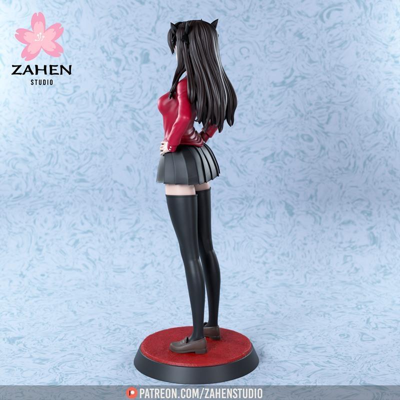 Zahen Studio - 《转生成数学少女》里尔·托萨卡 - 3D打印模型|Zahen Studio – Rin Tohsaka – 3D Print Model STL