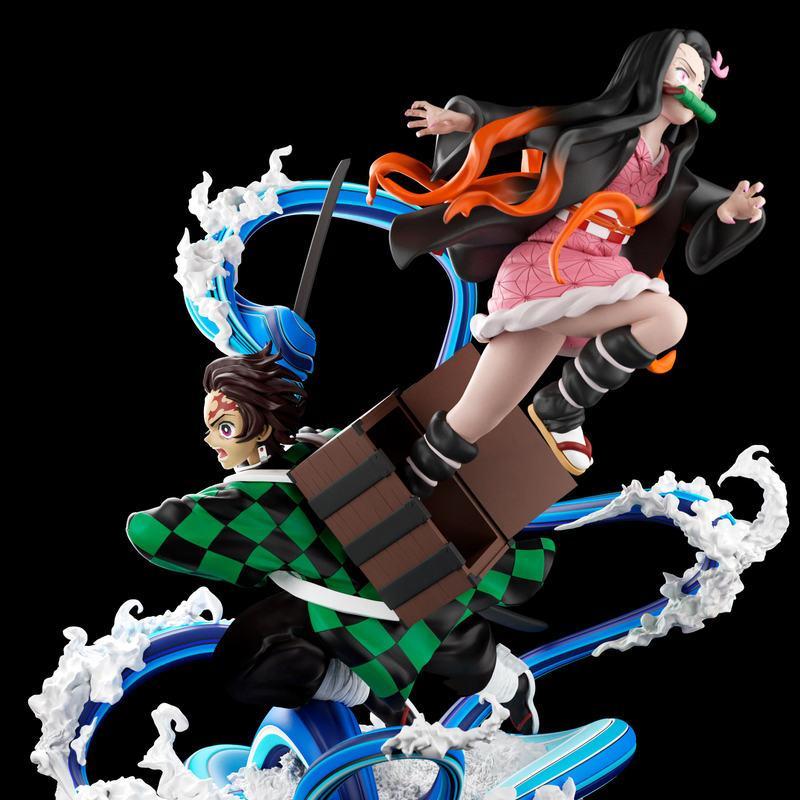《咒灵纪行：Tanjiro与Nezuko 3D打印模型》|Demon Slayer – Tanjiro and Nezuko – 3D Print Model