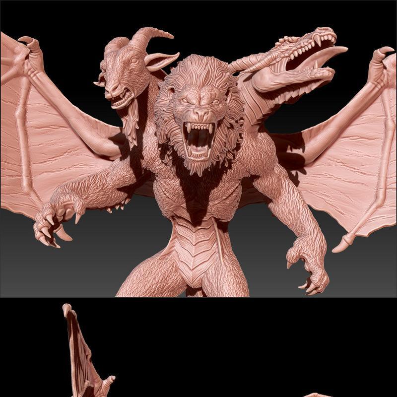 奇美拉——3D打印模型|Chimera – 3D Print Model