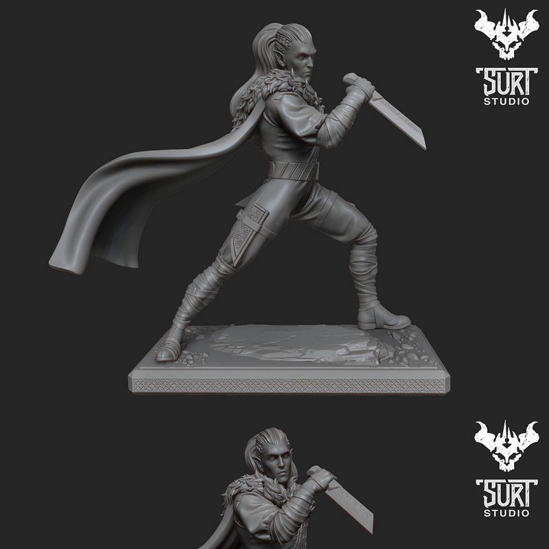 暗黑精灵 3D打印模型|Dark Elf – 3D Print Model