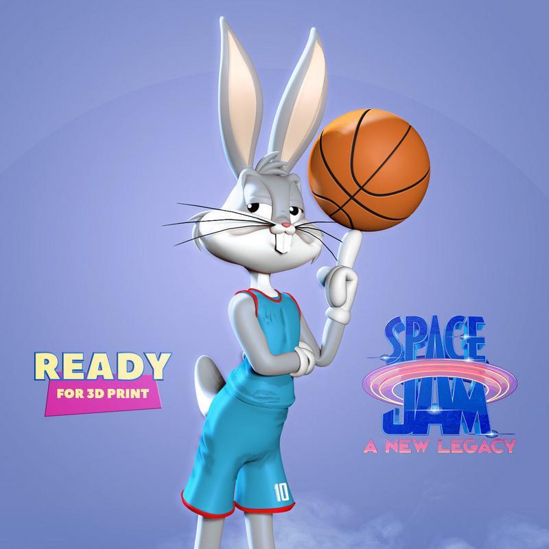 3D打印模型：太空大战 落魄兔|Bugs Bunny – Space Jam – 3D Print Model