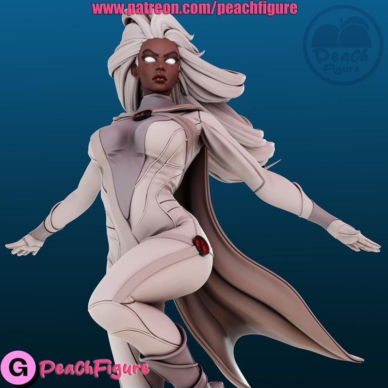 桃心造型 - 雷霆X战警 - 3D打印模型|Peach Figure – Storm X-men – 3D Print Model STL