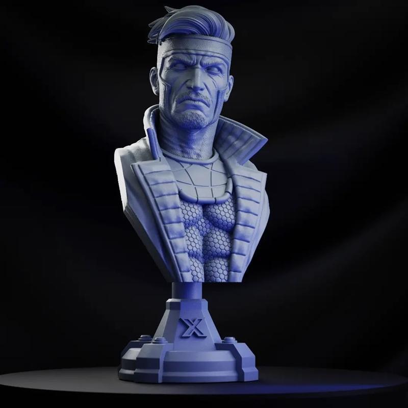Gambit X战警 3D打印模型|Gambit X-Men bust – 3D Print Model STL