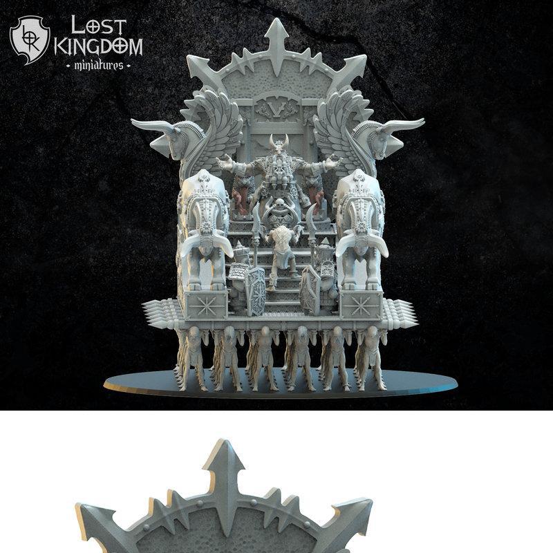 神王驾临华盖——3D打印模型|Assur the God King on Palanquin – 3D Print Model