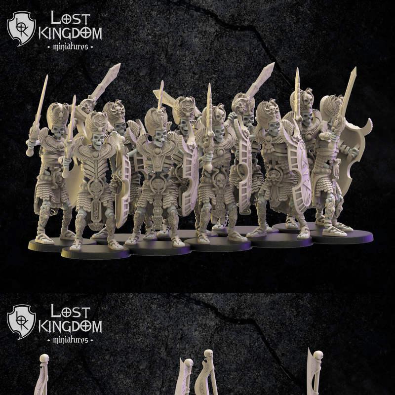 阿蒙-拉守卫指挥组 3D打印模型|Amun-Re Guard and Command Group – 3D Print Model