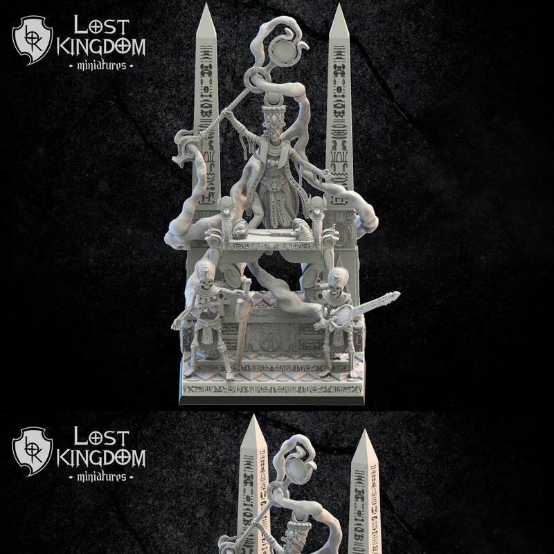阿蒙霍特普 Canopic 储存盒 3D打印模型|Amenophis on Canopic Altar – 3D Print Model