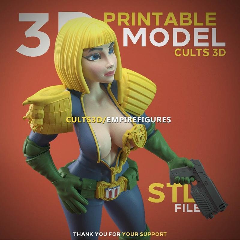 帝国人物——安德森法官 3D打印模型|EmpireFigures – Judge Anderson – 3D Print Model STL