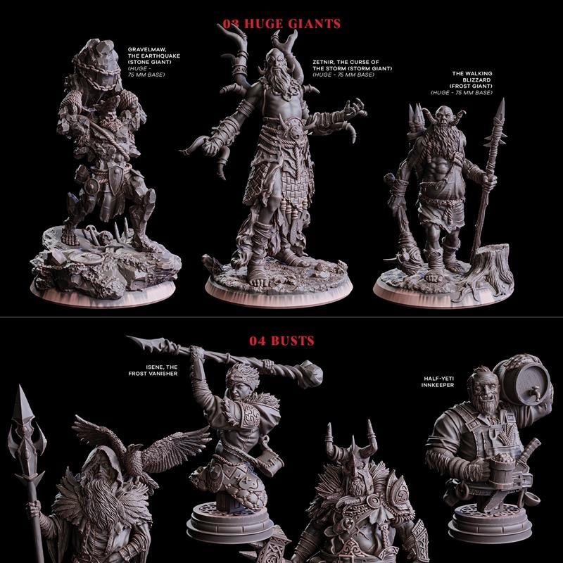 神骸迷你模型——风暴铸就的天堂——3D打印模型|Flesh of Gods Miniatures – A Stormforged Heaven – 3D Print Model STL