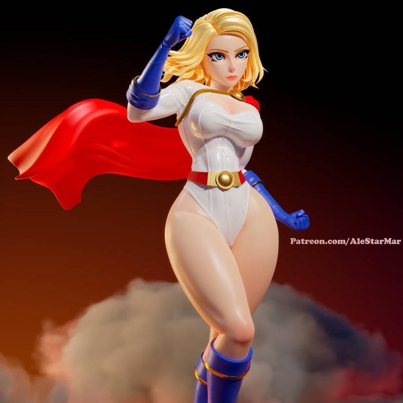 幂能女孩 3D打印模型|Power Girl – 3D Print Model STL