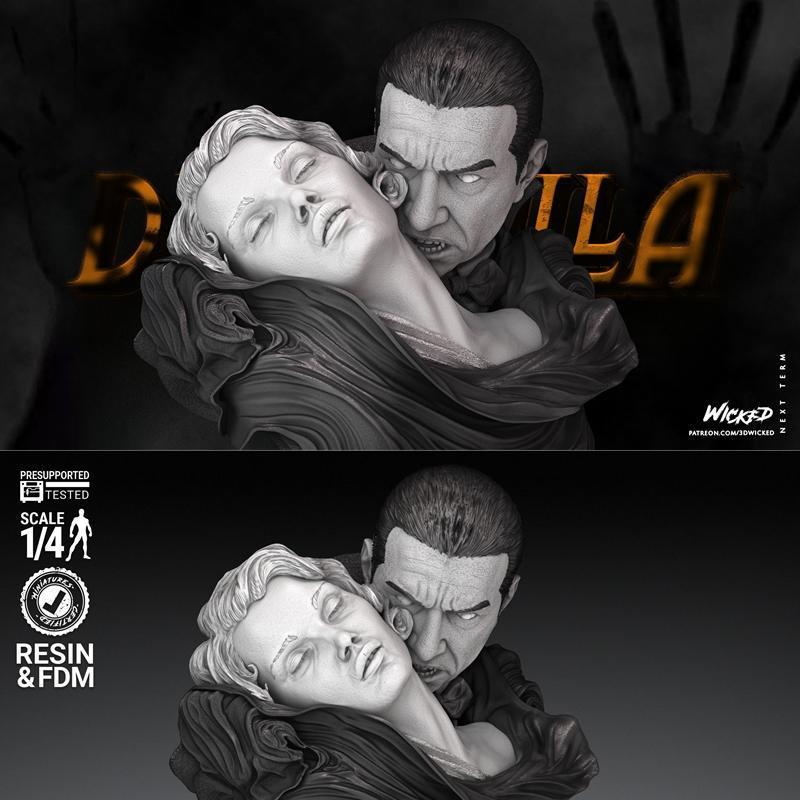 维京女巫·德古拉暴动·3D打印模型|Wicked – Dracula Bust – 3D Print Model STL