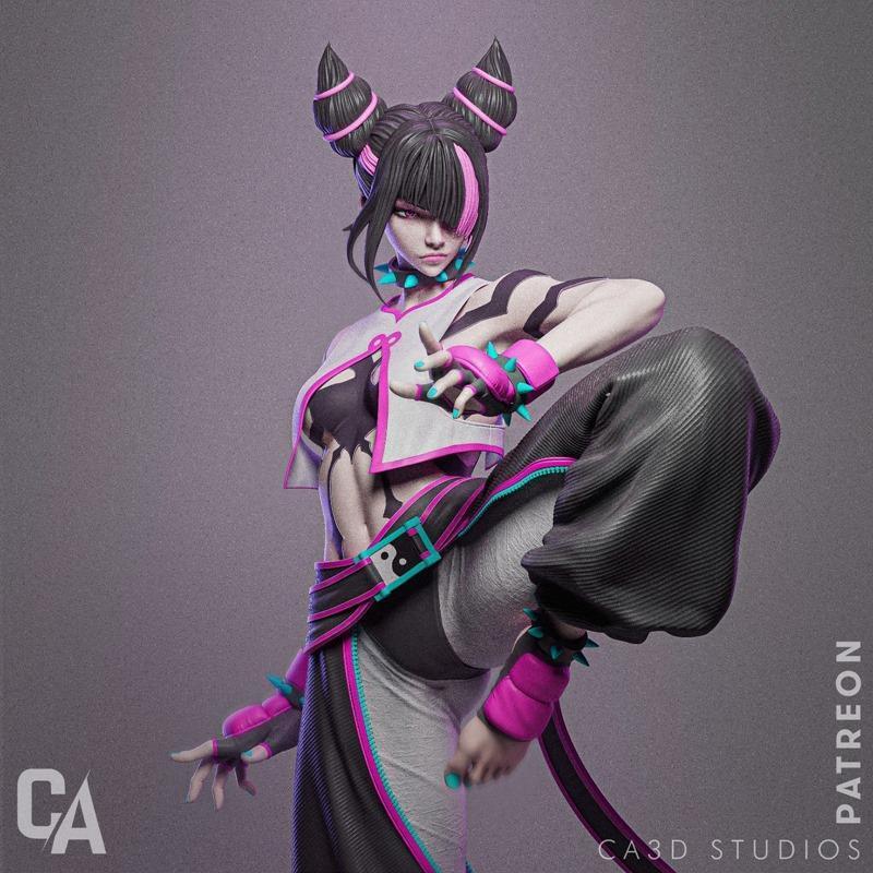 Ca 3D工作室 - 动漫游戏角色3D打印模型|Ca 3d Studios – Juri – 3D Print Model STL