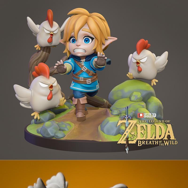 塞尔达传说：旷野之息 3D打印模型|Link – Zelda Breath of the Wild – 3D Print Model STL