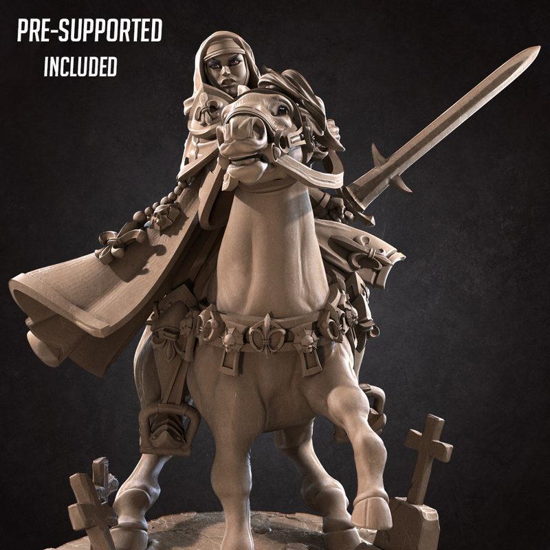 咬牙前行——战争姐妹轻骑兵 3D打印模型|Bite the Bullet – War Sister Light Cavalry – 3D Print Model