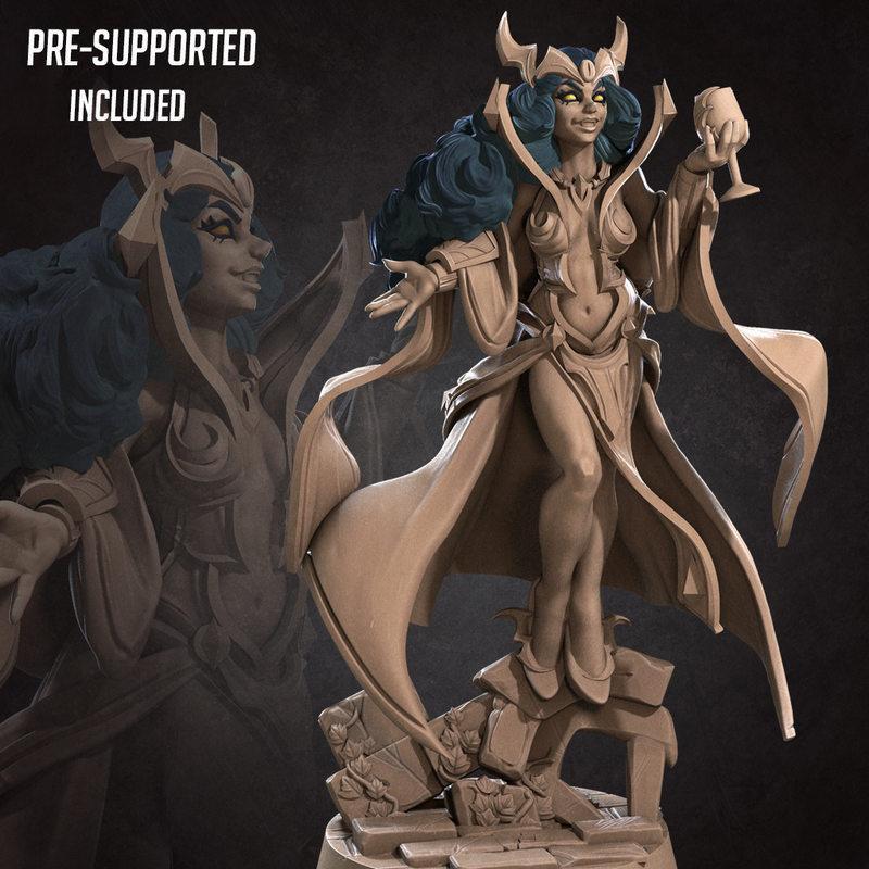 咬碎子弹——吸血鬼女巫 3D打印模型|Bite the Bullet – Vampire Sorceress – 3D Print Model