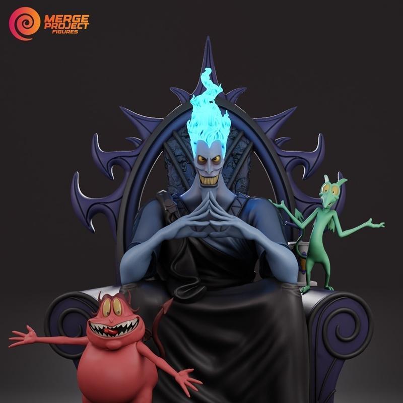 融合项目模型 - 赫拉克勒斯 vs 哈得斯 - 3D打印雕塑 STL|Merge Project Figures – Hercules – Hades – 3D Print Model STL