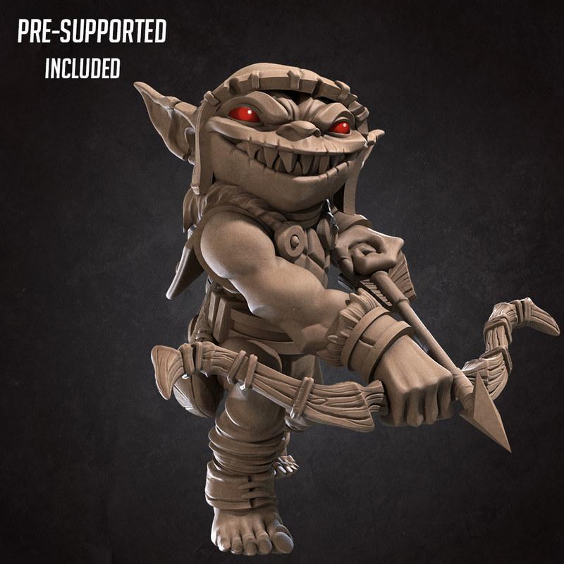 咬牙前行——哥布林弓手——3D打印模型|Bite the Bullet – Goblin Archer – 3D Print Model