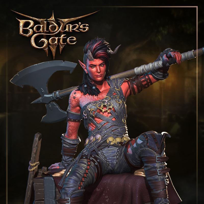 Karlach 3D打印模型 - 无畏契约角色雕塑|Nomnom Figures – Karlach – Baldurs Gate 3 – 3D Print Model STL