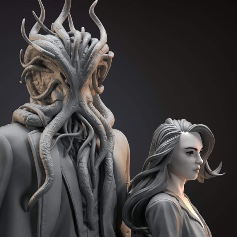 美丽与野兽——3D打印模型|Beauty and the beast – 3D Print Model STL