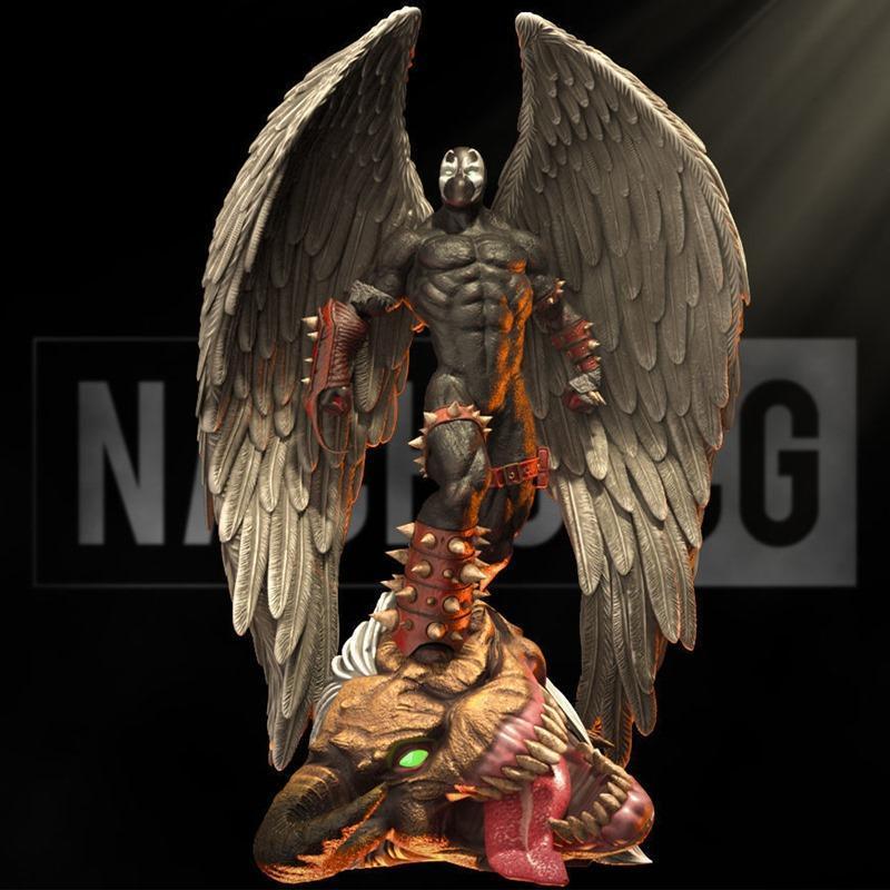 Spawn复仇之翼3D打印模型|Fan Art – Spawn Wings of Redemption Statue – 3D Print Model STL