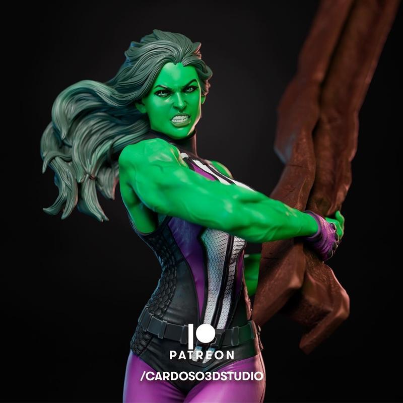卡多索3D工作室 - 女浩克 - 3D打印模型|Cardoso 3d Studio – She Hulk – 3D Print Model STL