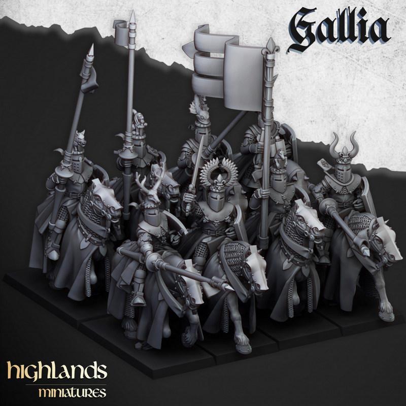 高卢骑士3D打印模型|Highlands Miniatures – Knights of Gallia – 3D Print Model