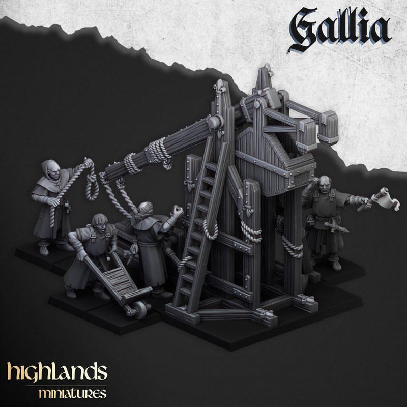 高卢投石机 3D打印模型|Highlands Miniatures – Gallia Trebuchet – 3D Print Model