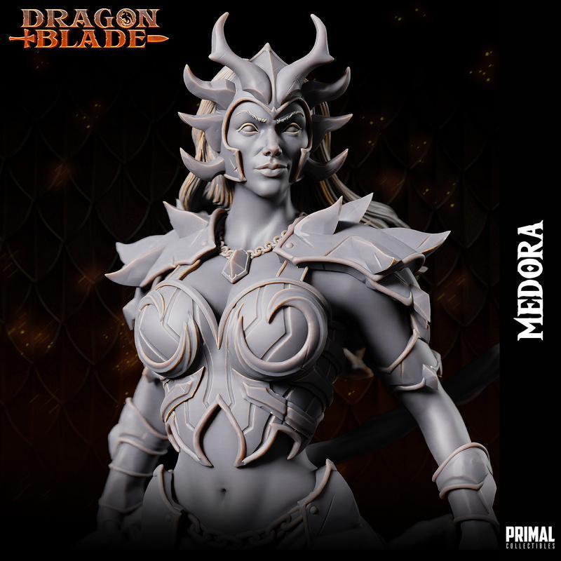 Medora黑暗女王3D打印模型|Medora – Dark Queen Bust – 3D Print Model