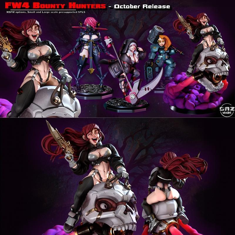 Gaz Minis - 机械猎人 FW4 3D打印模型|Gaz Minis – Bounty Hunters FW4 October 2023 – 3D Print Model STL