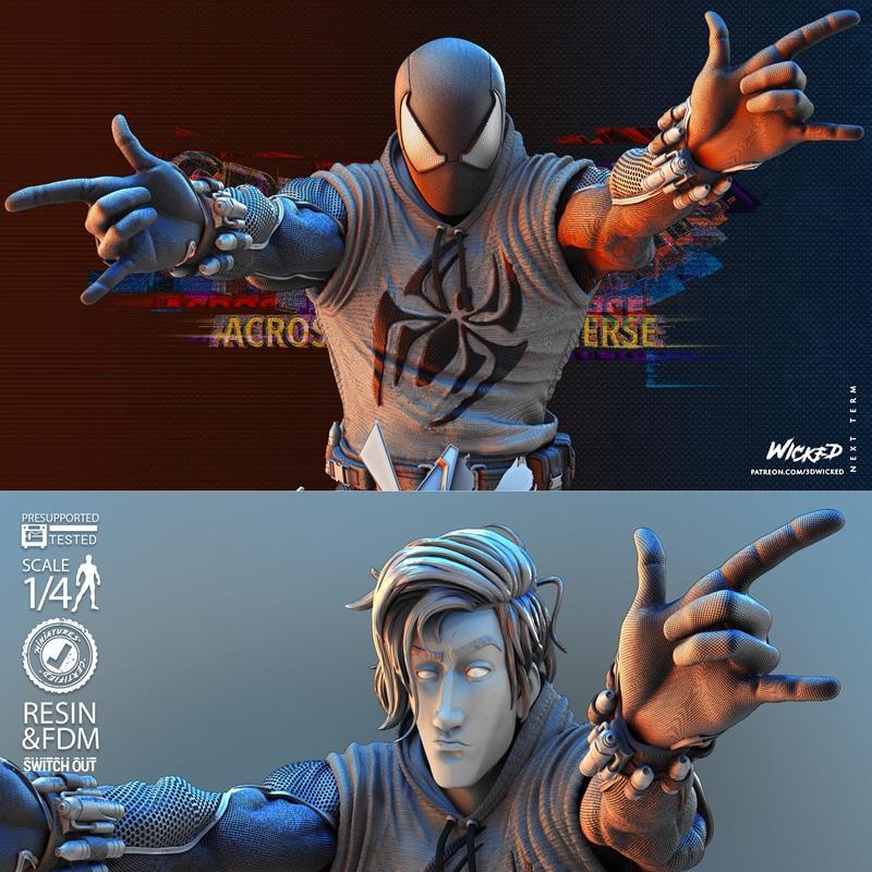 Wicked - 红色蜘蛛侠 3D打印模型|Wicked – Scarlet Spider Bust – 3D Print Model STL